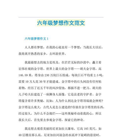 梦想的力量（坚持不懈奋斗的故事）