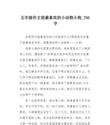 狗狗的故事（一只小狗的成长之路）