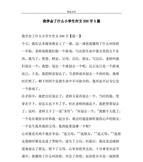 我学会了什么（如何通过自己的经历找到人生的意义）